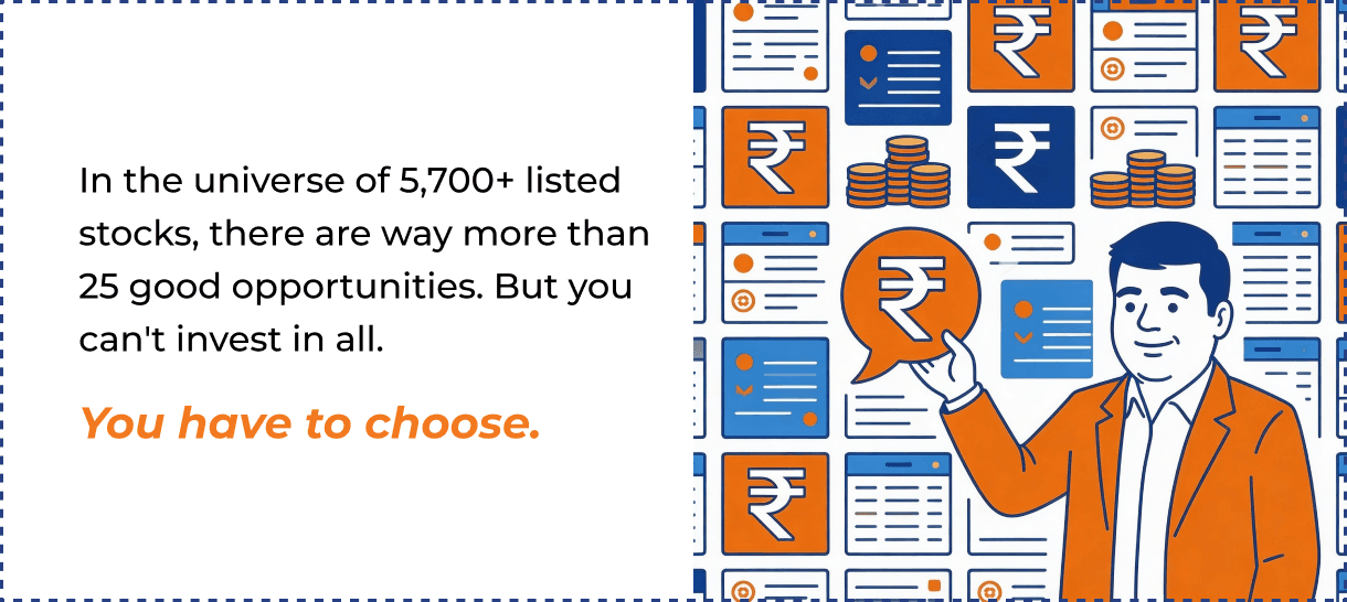 In the universe of 5,700+ listed stocks, you have to choose