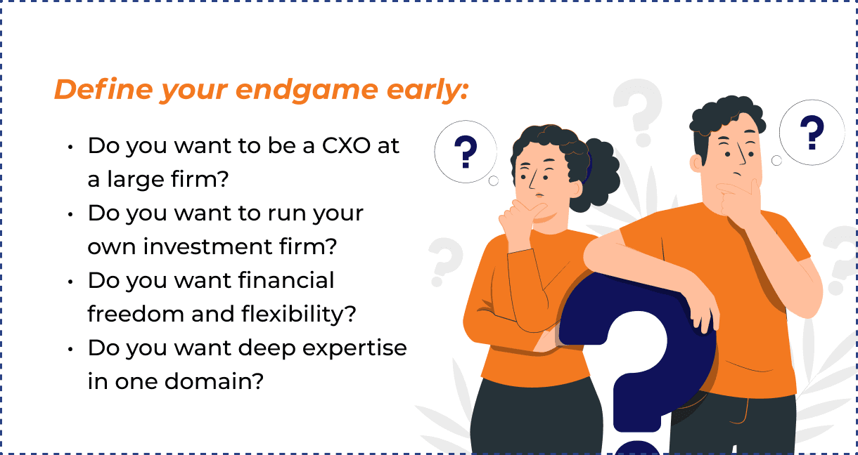 Define your endgame early