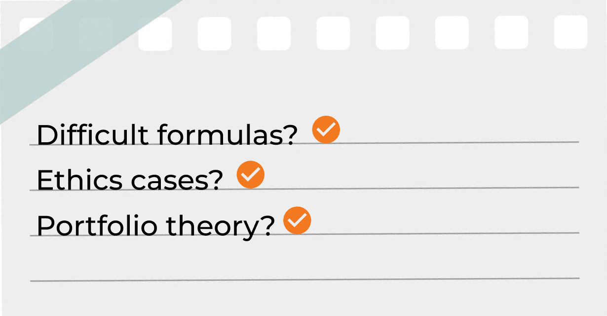 Difficult formulas, ethics cases, portfolio theory - we teach all of it